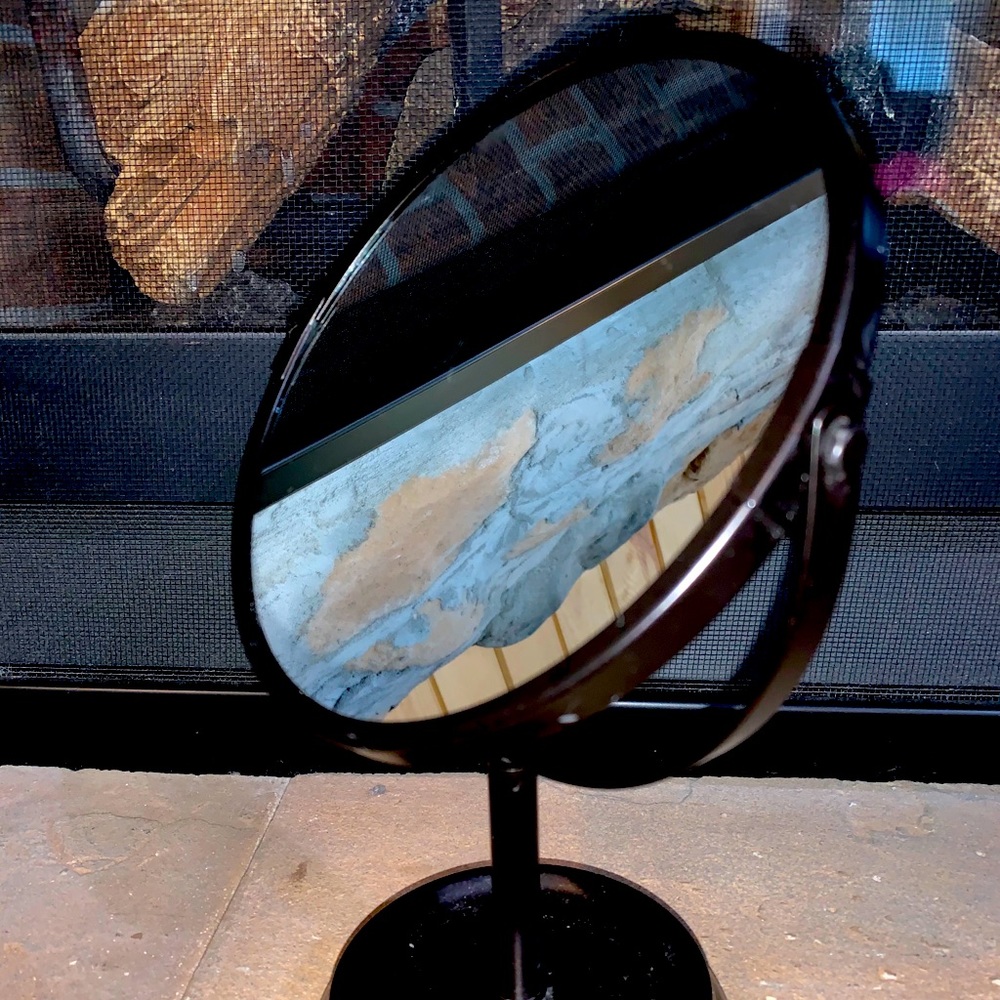 Black Double Sided Makeup Mirror